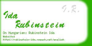 ida rubinstein business card